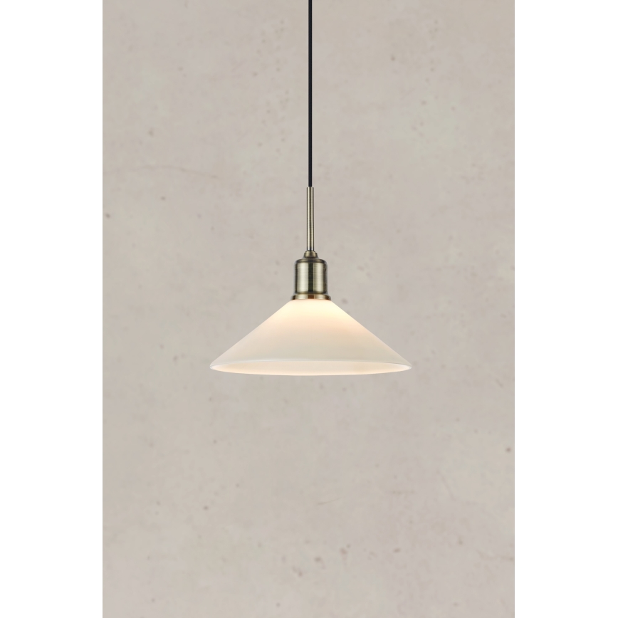 Markslöjd 108867 - Żyrandol na lince VELA 1xE27/40W/230V mosiądz/biały