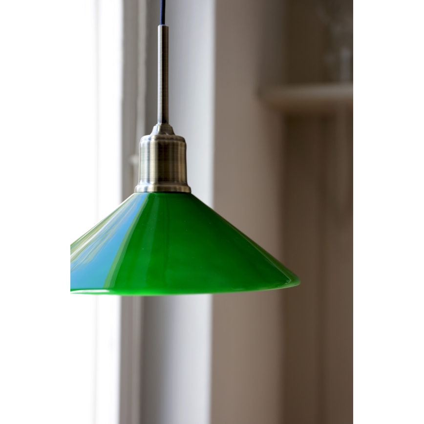 Markslöjd 108868 - Żyrandol na lince VELA 1xE27/40W/230V mosiądz/zielony