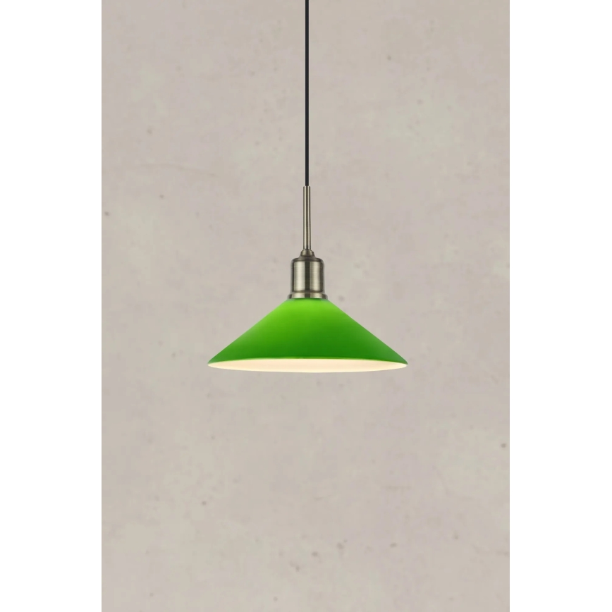 Markslöjd 108868 - Żyrandol na lince VELA 1xE27/40W/230V mosiądz/zielony