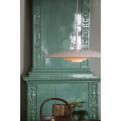 Markslöjd 108876 - Lampa wisząca na przewodzie PINY 1xE27/60W/230V śr. 57 cm biała