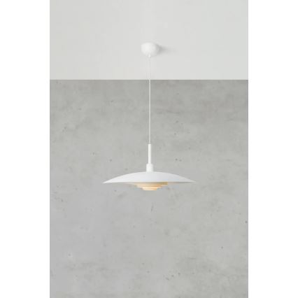 Markslöjd 108876 - Lampa wisząca na przewodzie PINY 1xE27/60W/230V śr. 57 cm biała