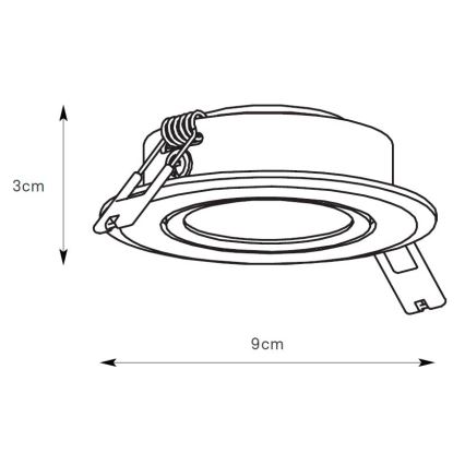 Markslöjd 108885 - ściemnialna łazienkowa wpuszczana oprawa sufitowa PLUTO LED/4,9W/230V CRI 90 IP44 biała