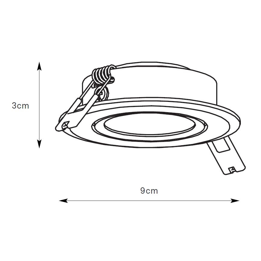Markslöjd 108885 - ściemnialna łazienkowa wpuszczana oprawa sufitowa PLUTO LED/4,9W/230V CRI 90 IP44 biała
