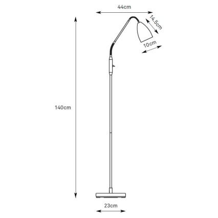 Markslöjd 108888 - ściemnialna lampa stojąca LED PATRO, 4,9 W, 230 V, CRI 90, szara