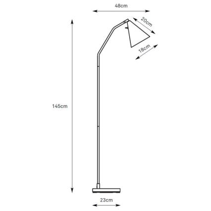 Markslöjd 108889 - LED ściemnialna lampa podłogowa FUNIL LED/4,9W/230V CRI 90 czarna
