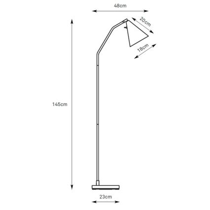 Markslöjd 108891 - ściemnialna lampa stojąca LED FUNIL LED/4,9W/230V CRI 90 szara
