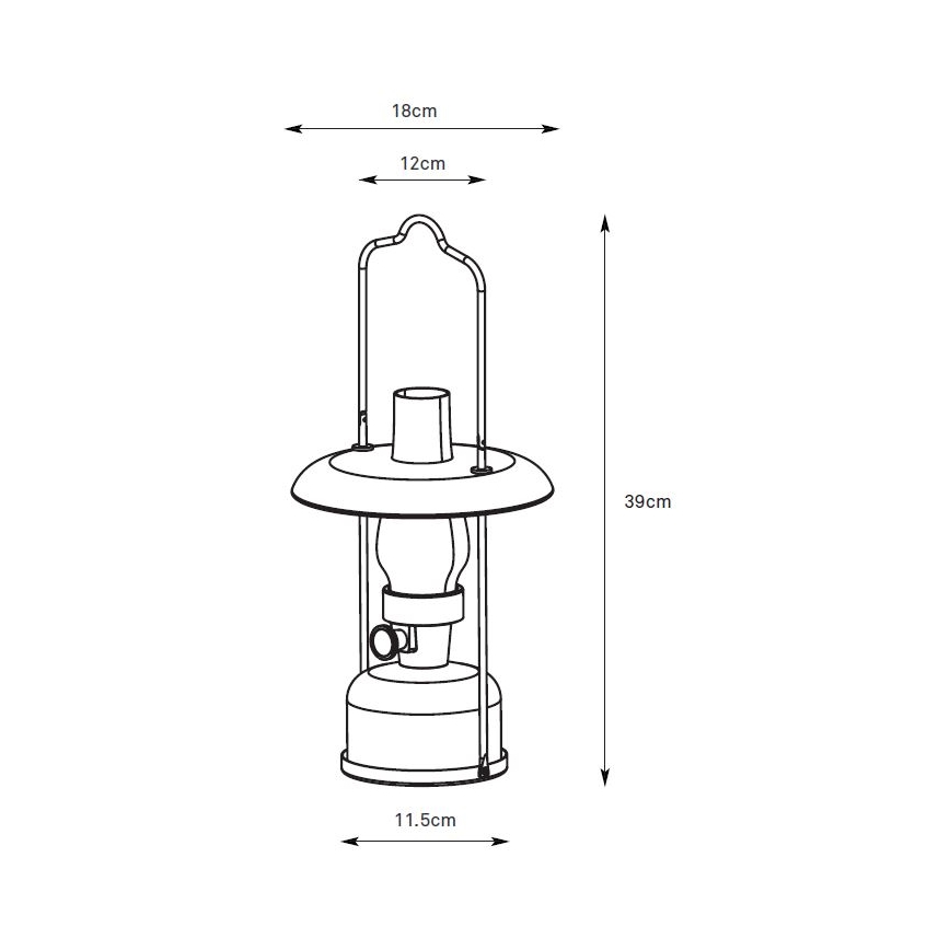 Markslöjd 108894 - LED ściemnialna zewnętrzna ładowalna lampa stołowa FANOS LED/2,5W/3,7V 4000 mAh IP44 mosiądz