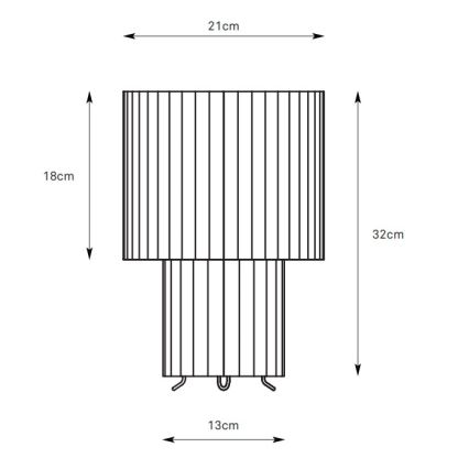 Markslöjd 108895 - Lampa stołowa CATIS 1xE27/60W/230V 32 cm biała