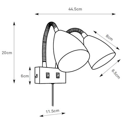 Markslöjd 108900 - Kinkiet punktowy CIRO 2xGU10/7W/230V biały
