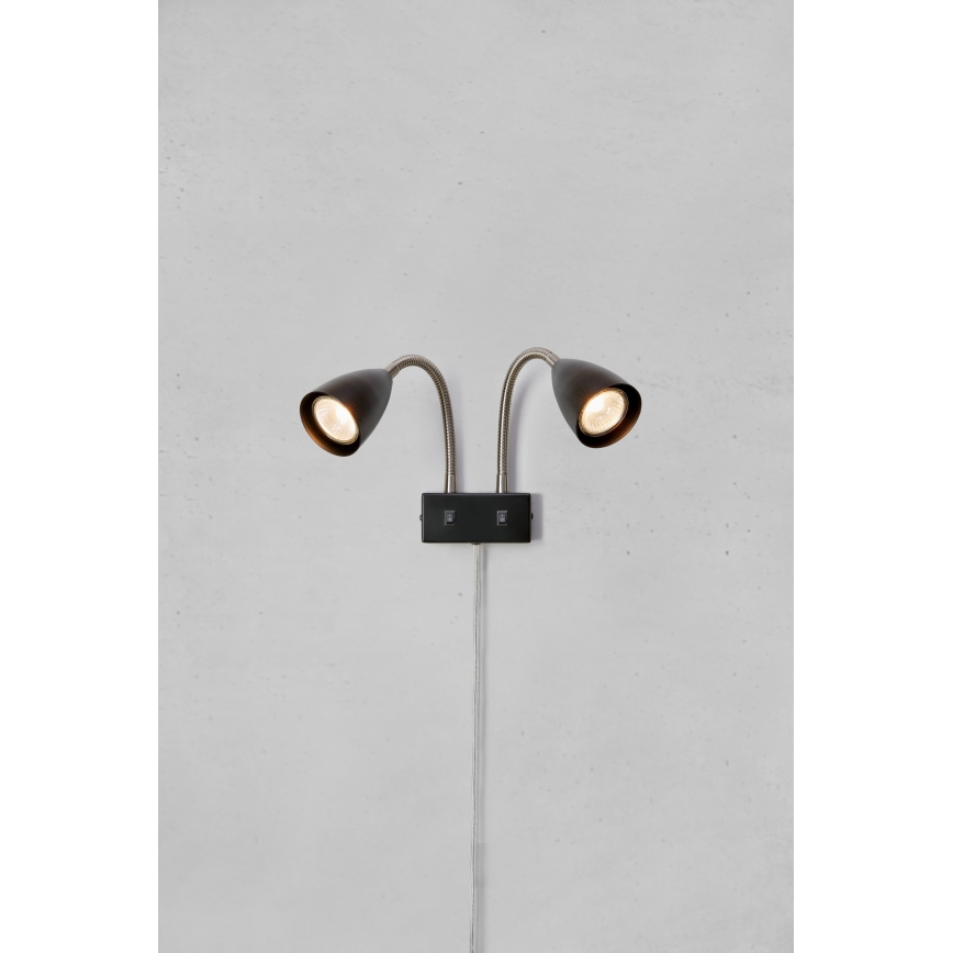 Markslöjd 108901 - Kinkiet punktowy CIRO 2xGU10/7W/230V czarny