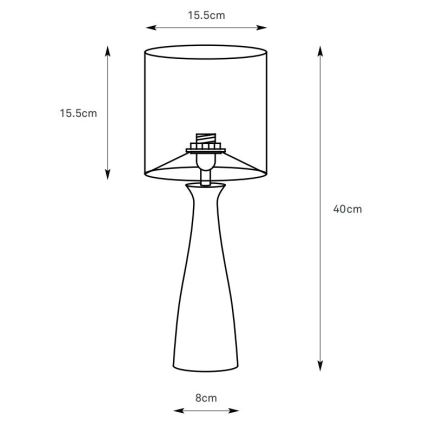 Markslöjd 108906 - Lampa stołowa BIRILLO 1xE14/60W/230V kremowa