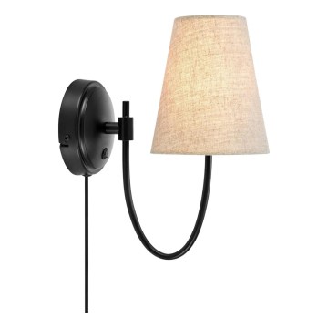 Markslöjd 108907 - Kinkiet AMAR 1xE14/40W/230V beżowy/czarny