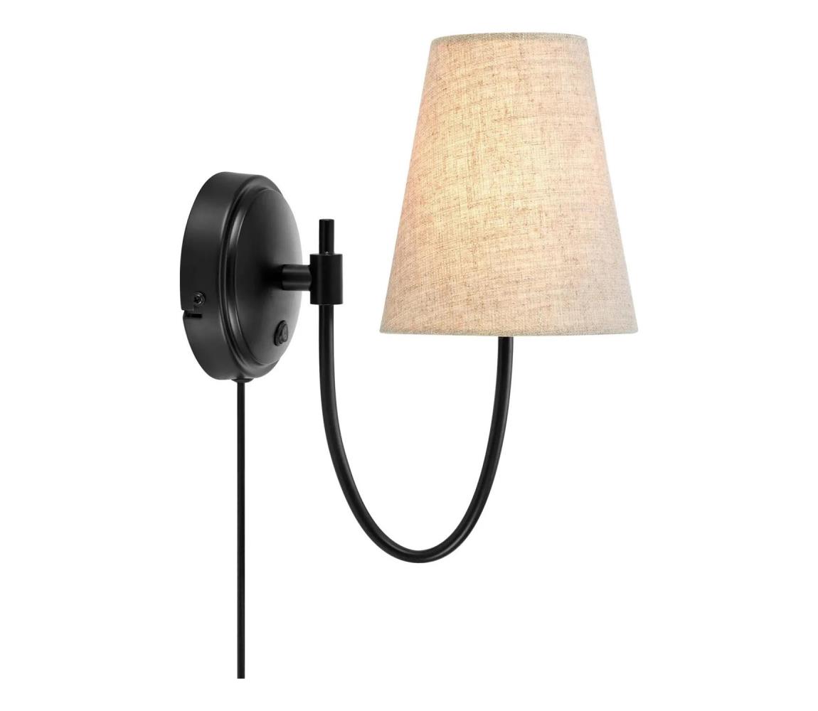 Markslöjd 108907 - Kinkiet AMAR 1xE14/40W/230V beżowy/czarny