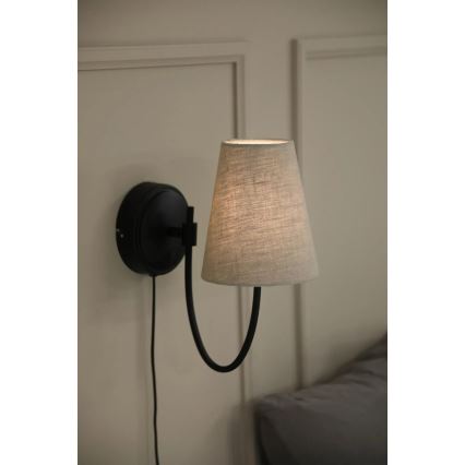 Markslöjd 108907 - Kinkiet AMAR 1xE14/40W/230V beżowy/czarny