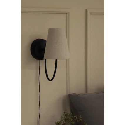 Markslöjd 108907 - Kinkiet AMAR 1xE14/40W/230V beżowy/czarny