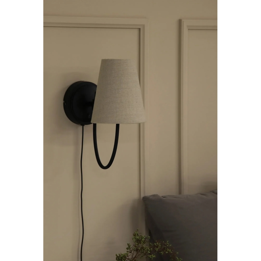 Markslöjd 108907 - Kinkiet AMAR 1xE14/40W/230V beżowy/czarny
