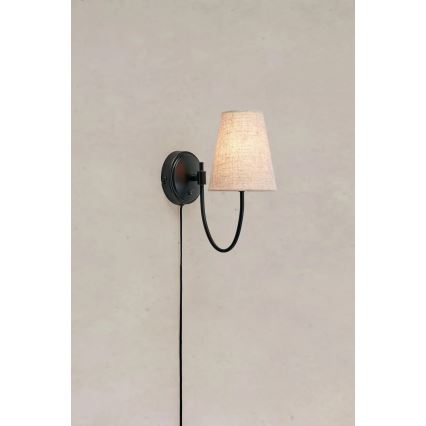 Markslöjd 108907 - Kinkiet AMAR 1xE14/40W/230V beżowy/czarny