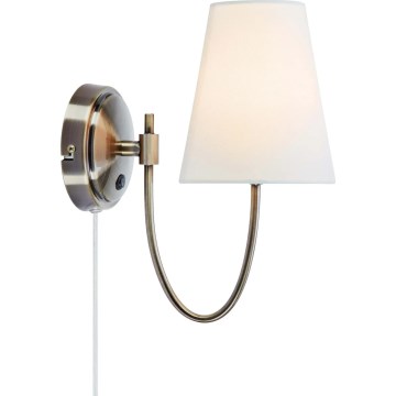 Markslöjd 108908 - Kinkiet AMAR 1xE14/40W/230V biały/mosiądz