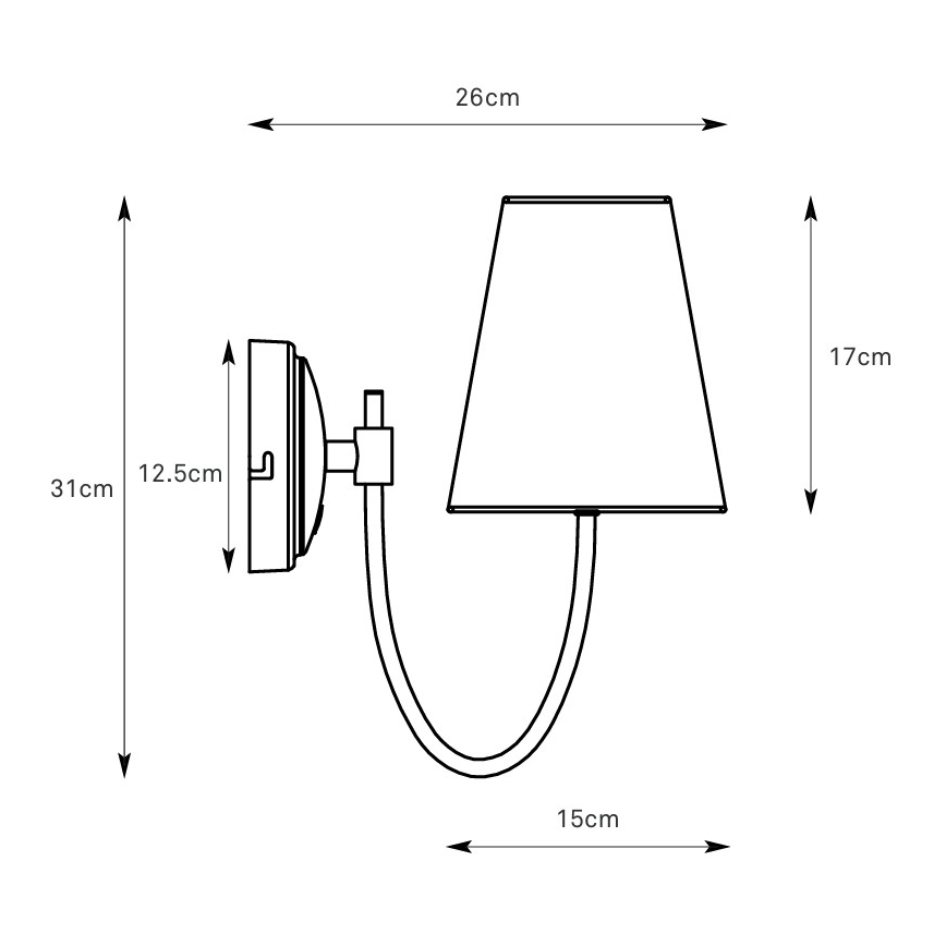 Markslöjd 108908 - Kinkiet AMAR 1xE14/40W/230V biały/mosiądz