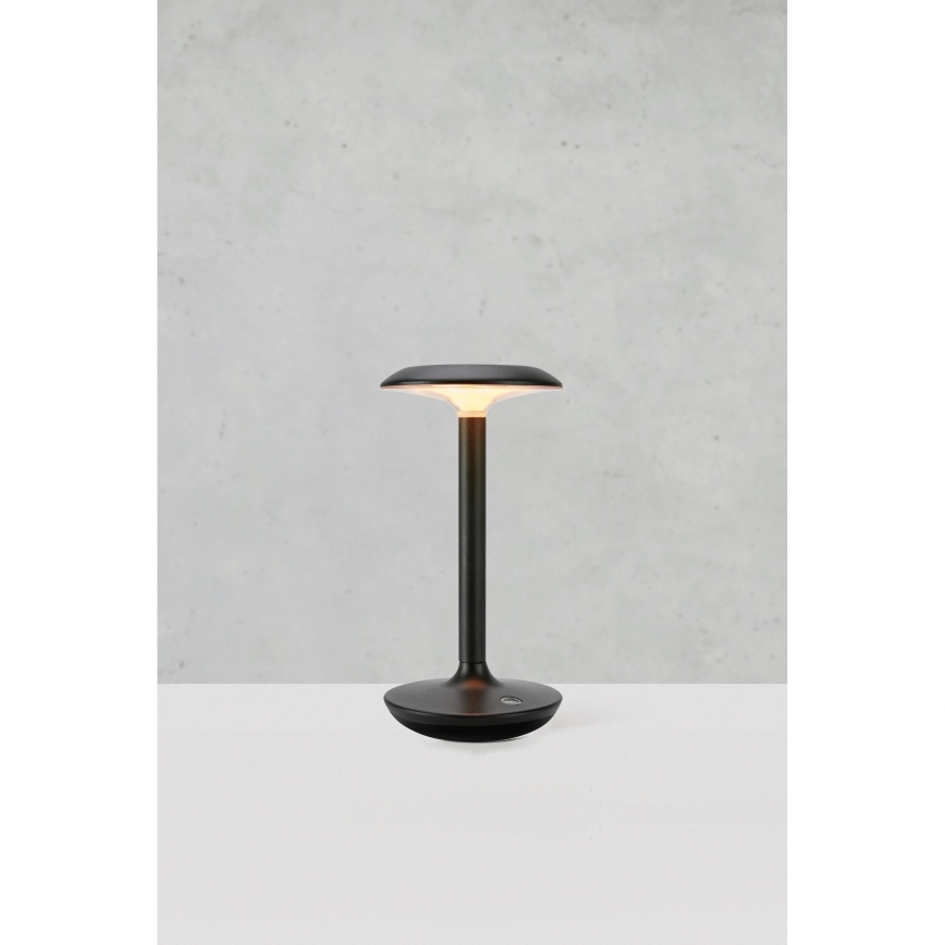 Markslöjd 108918 - LED Ściemnialna zewnętrzny ładowalna Lampa stołowa PETIT LED/2W/1800 mAh 2200/2700/3000K IP44 czarny