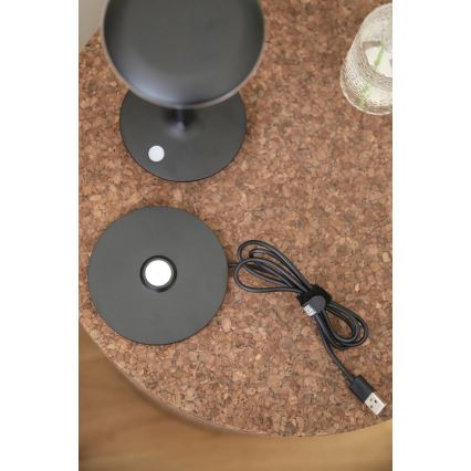 Markslöjd 108918 - LED Ściemnialna zewnętrzny ładowalna Lampa stołowa PETIT LED/2W/1800 mAh 2200/2700/3000K IP44 czarny