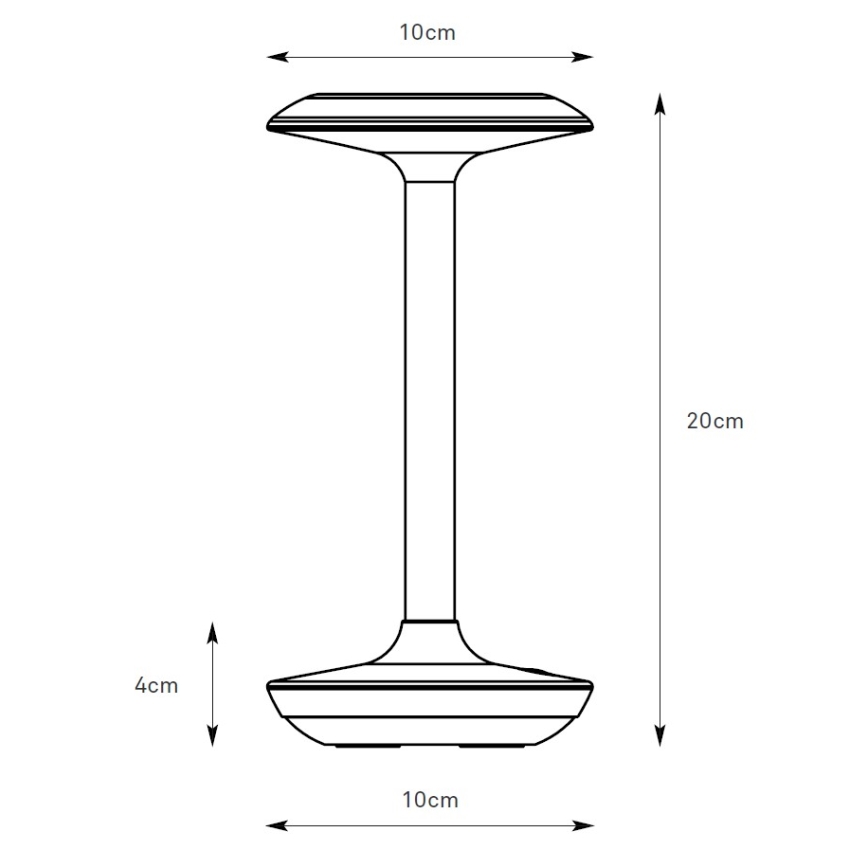 Markslöjd 108918 - LED Ściemnialna zewnętrzny ładowalna Lampa stołowa PETIT LED/2W/1800 mAh 2200/2700/3000K IP44 czarny