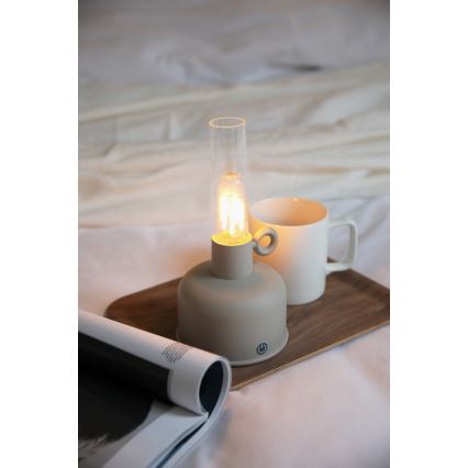 Markslöjd 108921 - LED Ściemnialna zewnętrzny ładowalna Lampa stołowa ASTRID LED/2W/1200 mAh IP44 szary