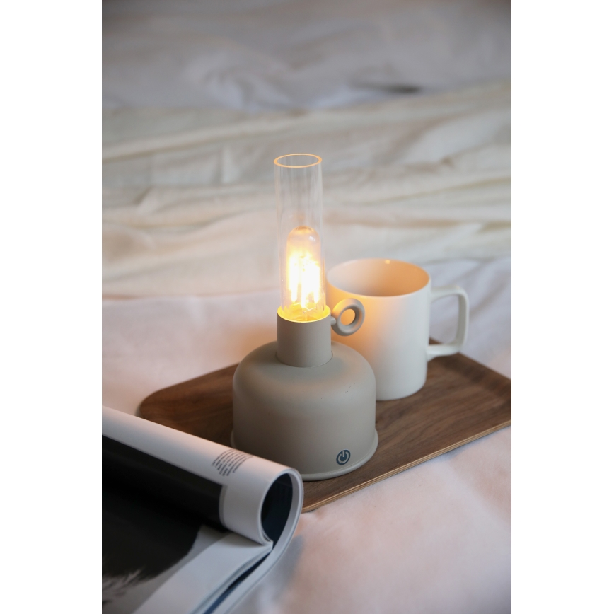 Markslöjd 108921 - LED Ściemnialna zewnętrzny ładowalna Lampa stołowa ASTRID LED/2W/1200 mAh IP44 szary