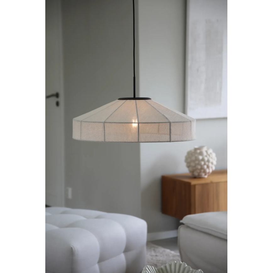 Markslöjd 108955 - Lampa wisząca na lince ALIA 1xE27/60W/230V średnica 57 cm kremowa/czarna