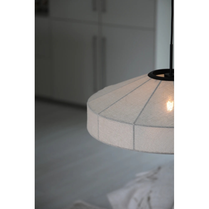 Markslöjd 108955 - Lampa wisząca na lince ALIA 1xE27/60W/230V średnica 57 cm kremowa/czarna