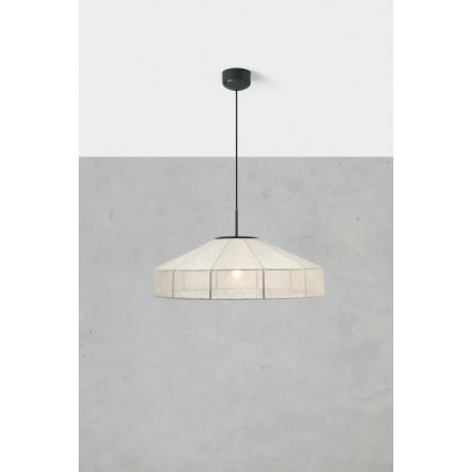 Markslöjd 108955 - Lampa wisząca na lince ALIA 1xE27/60W/230V średnica 57 cm kremowa/czarna