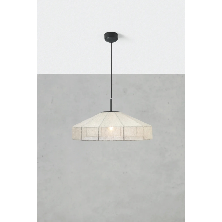 Markslöjd 108955 - Lampa wisząca na lince ALIA 1xE27/60W/230V średnica 57 cm kremowa/czarna