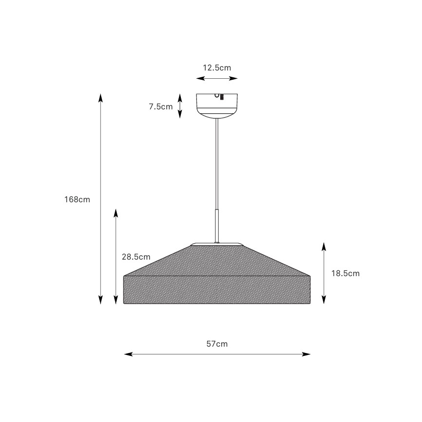 Markslöjd 108955 - Lampa wisząca na lince ALIA 1xE27/60W/230V średnica 57 cm kremowa/czarna