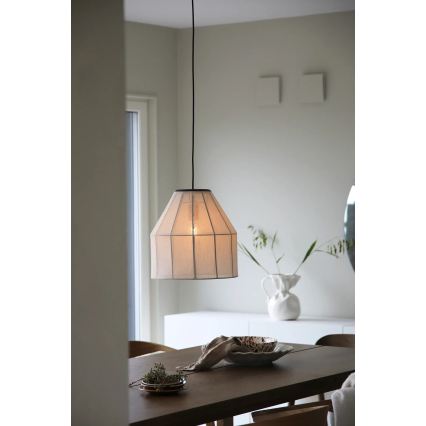 Markslöjd 108956 - Lampa wisząca na lince AIKO 1xE27/60W/230V Ø 37 cm kremowy/czarny