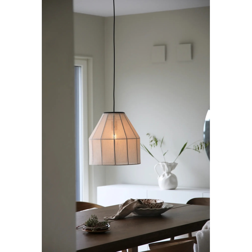 Markslöjd 108956 - Lampa wisząca na lince AIKO 1xE27/60W/230V Ø 37 cm kremowy/czarny