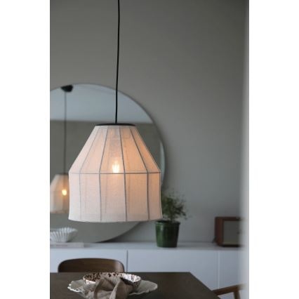 Markslöjd 108956 - Lampa wisząca na lince AIKO 1xE27/60W/230V Ø 37 cm kremowy/czarny