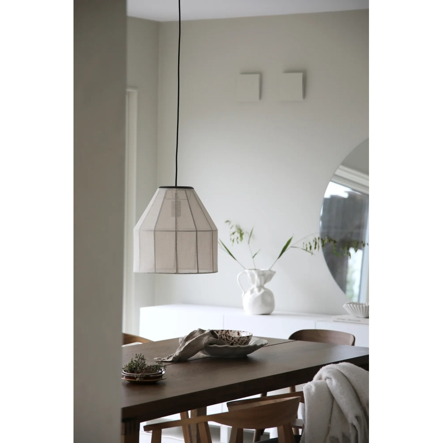 Markslöjd 108956 - Lampa wisząca na lince AIKO 1xE27/60W/230V Ø 37 cm kremowy/czarny