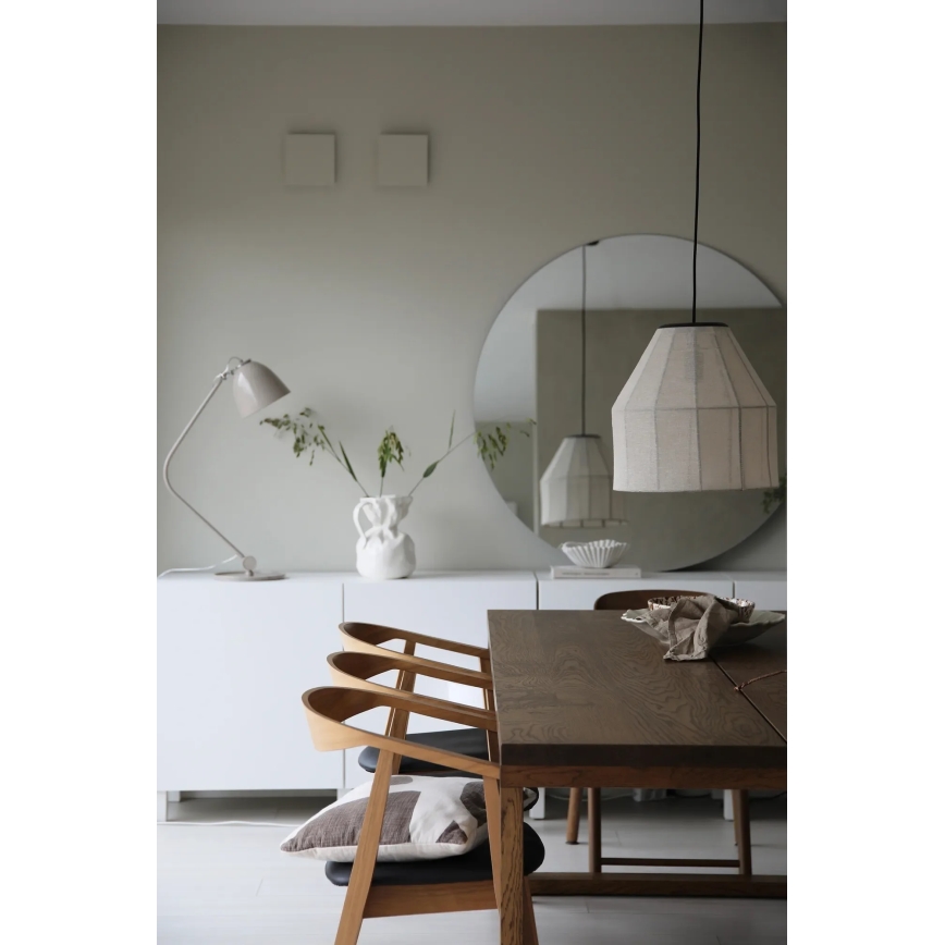 Markslöjd 108956 - Lampa wisząca na lince AIKO 1xE27/60W/230V Ø 37 cm kremowy/czarny