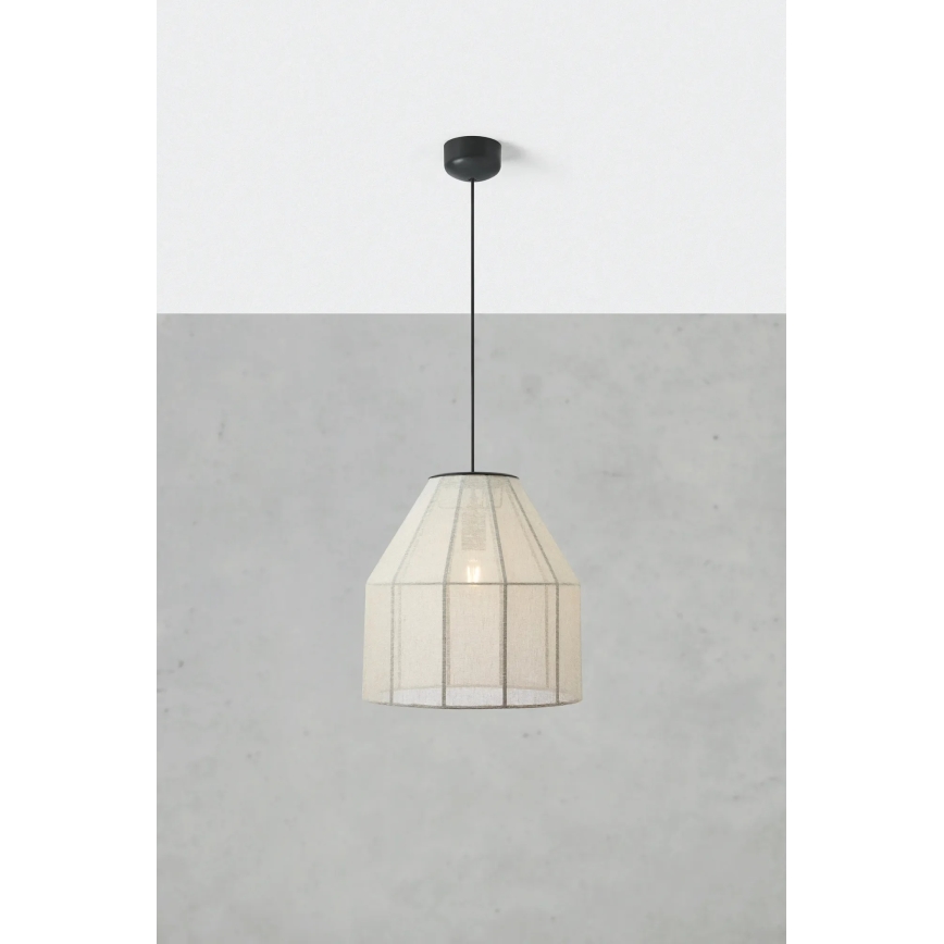 Markslöjd 108956 - Lampa wisząca na lince AIKO 1xE27/60W/230V Ø 37 cm kremowy/czarny