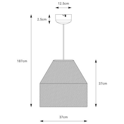 Markslöjd 108956 - Lampa wisząca na lince AIKO 1xE27/60W/230V Ø 37 cm kremowy/czarny