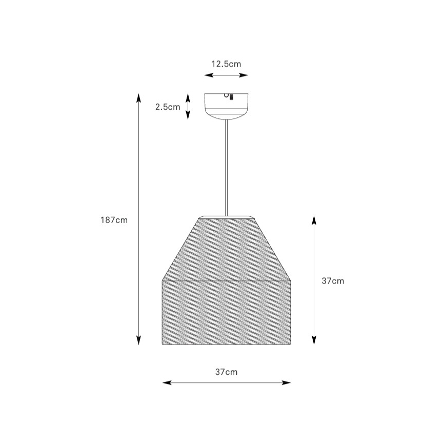 Markslöjd 108956 - Lampa wisząca na lince AIKO 1xE27/60W/230V Ø 37 cm kremowy/czarny