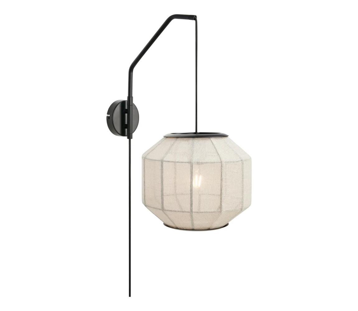 Markslöjd 108957 - Kinkiet ASUKA 1xE27/60W/230V lniany/czarny