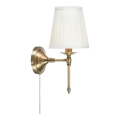 Markslöjd 108968 - Kinkiet MANOR 1xE14/40W/230V biały/mosiądz