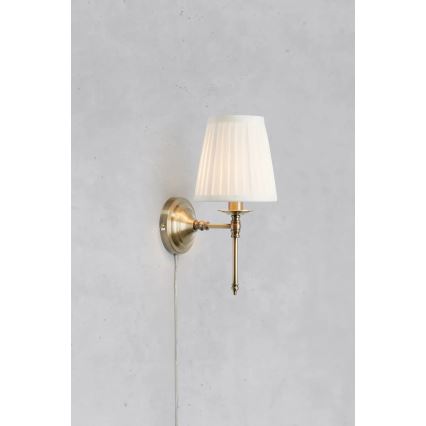 Markslöjd 108968 - Kinkiet MANOR 1xE14/40W/230V biały/mosiądz