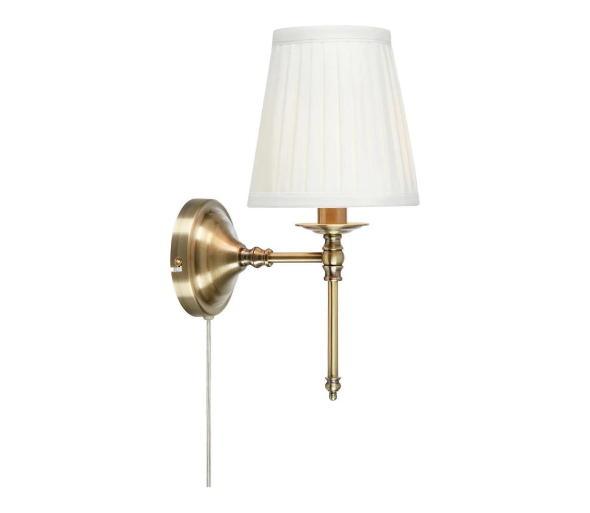 Markslöjd 108968 - Kinkiet MANOR 1xE14/40W/230V biały/mosiądz