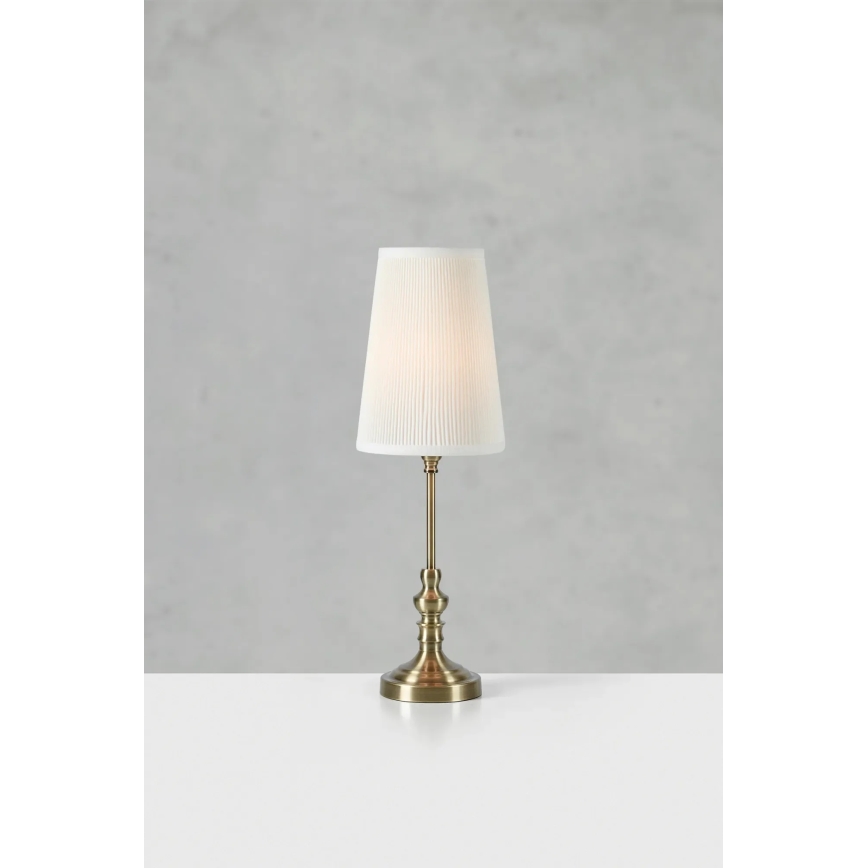 Markslöjd 108969 - Lampka stołowa NOBLE 1xE14/40W/230V 56 cm biała/mosiężna