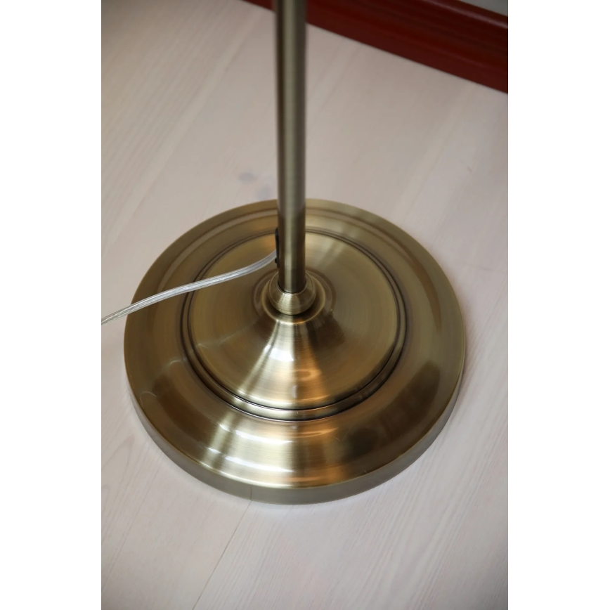 Markslöjd 108972 - Lampa stojąca OXFORD 1xE14/40W/230V biała/mosiądz