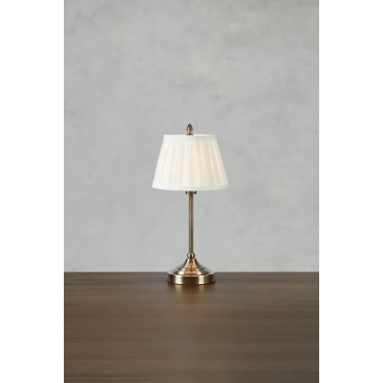 Markslöjd 108973 - Lampa stołowa OXFORD 1xE14/40W/230V biała/mosiądz
