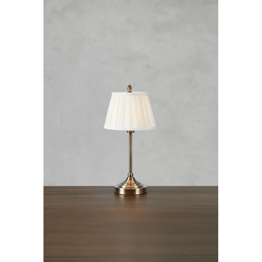 Markslöjd 108973 - Lampa stołowa OXFORD 1xE14/40W/230V biała/mosiądz
