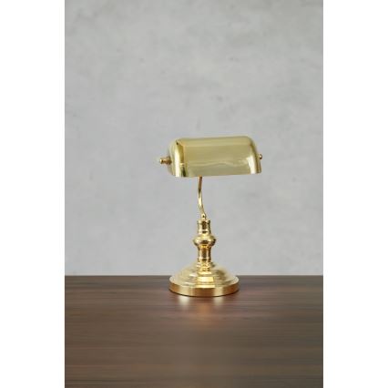 Markslöjd 108977 - Lampa stołowa BANKERS 1xE14/40W/230V złota